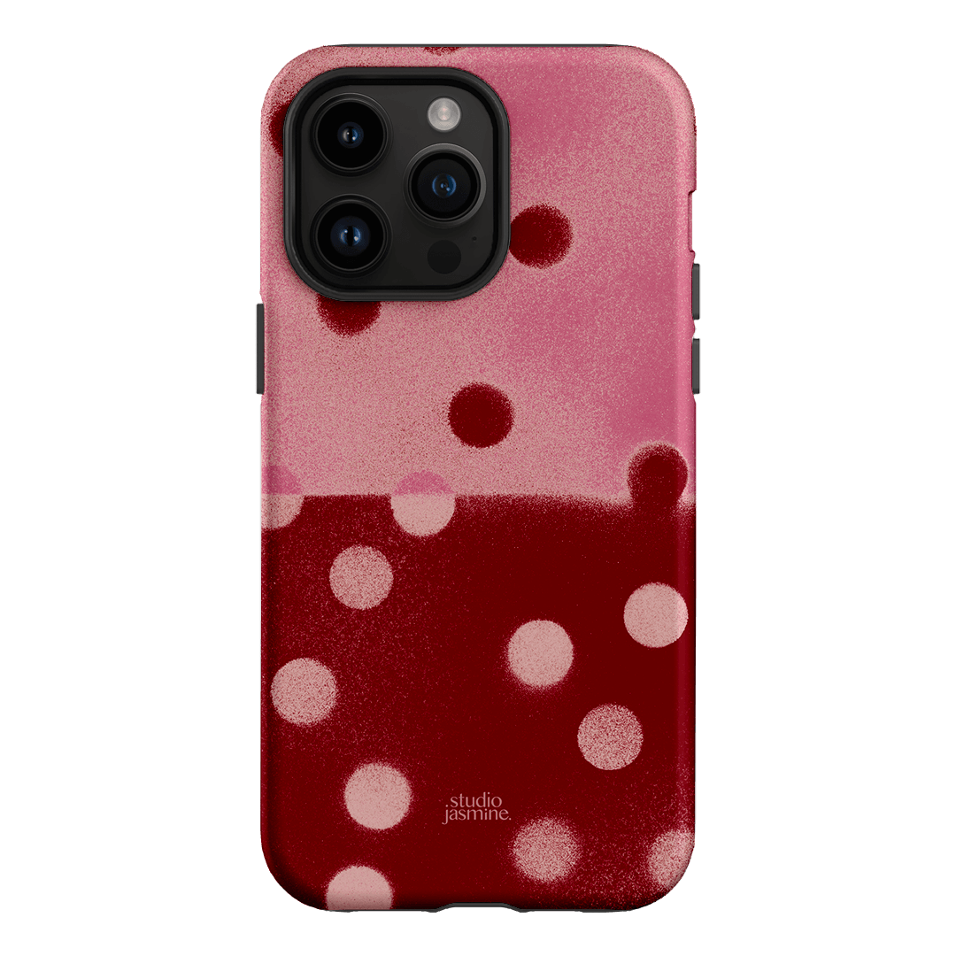 Cherry Polka Dot Printed Phone Cases iPhone 14 Pro Max / Armoured by Jasmine Dowling - The Dairy
