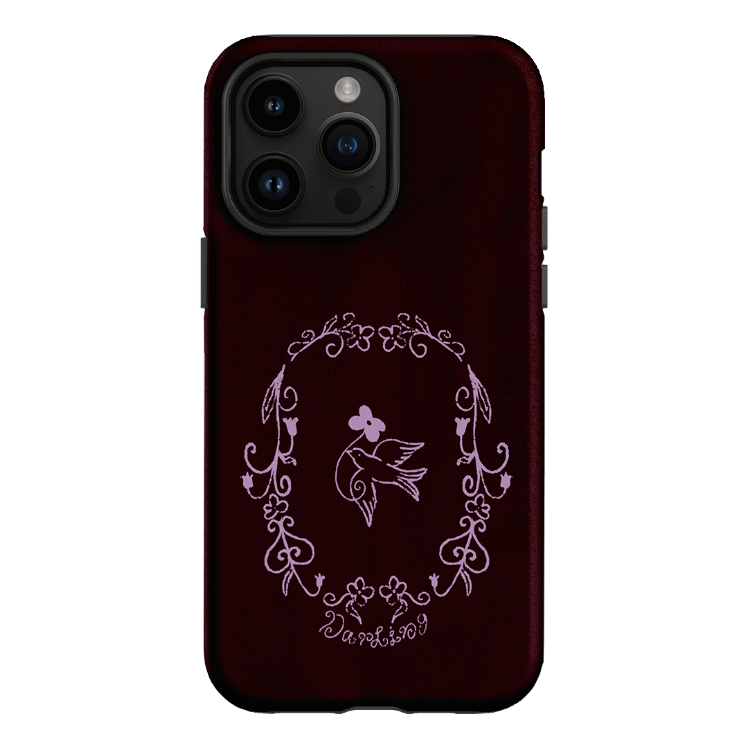 Darling Burgundy Printed Phone Cases by The Dairy - The Dairy