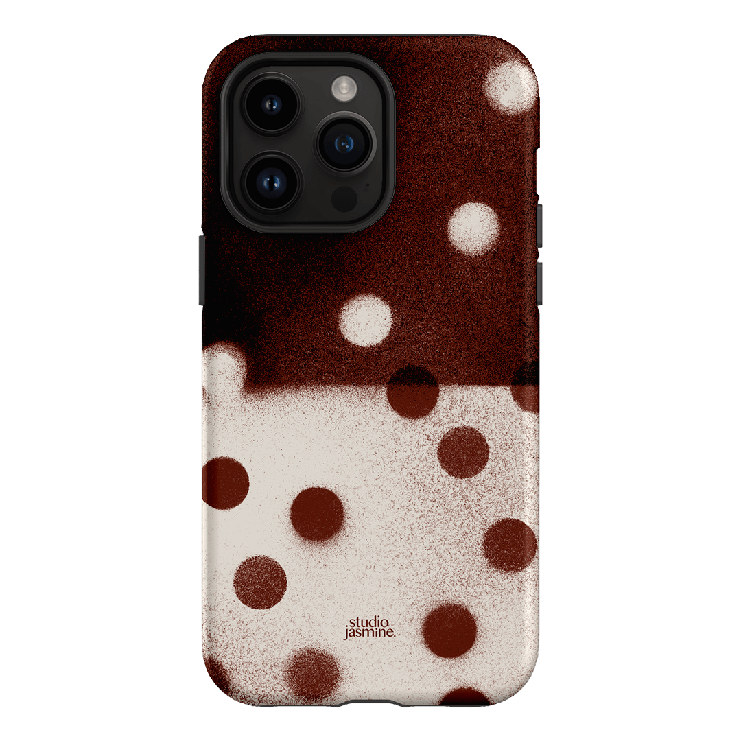 Espresso Polka Dot Printed Phone Cases iPhone 14 Pro Max / Armoured by Jasmine Dowling - The Dairy