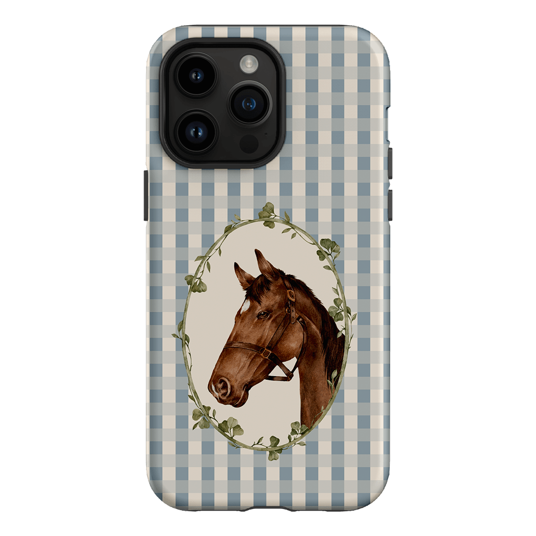 Gingham Horse Printed Phone Cases iPhone 14 Pro Max / Armoured by Kasiags Art - The Dairy