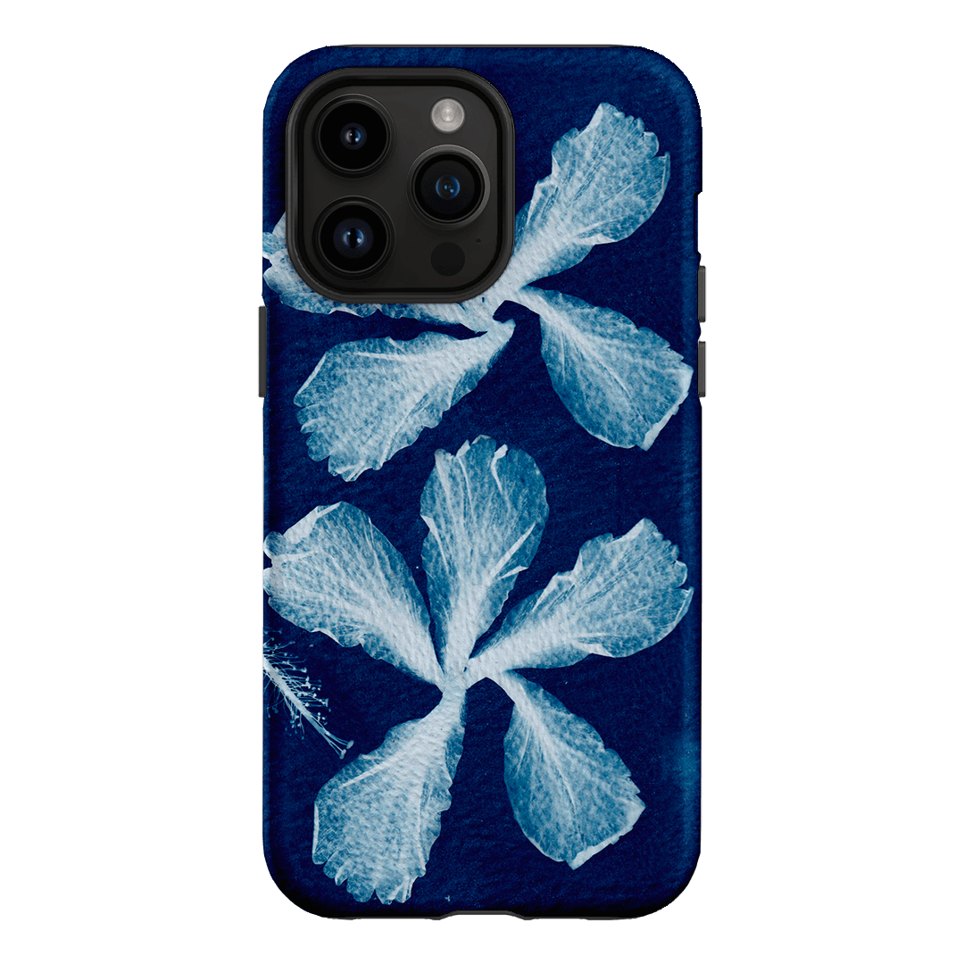 Hibiscus Cyanotype Printed Phone Cases iPhone 14 Pro Max / Armoured by Sally Hungerford - The Dairy