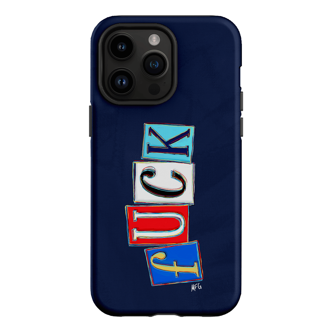 Lil Fcks Blue Printed Phone Cases iPhone 14 Pro Max / Armoured by Margarbs Art - The Dairy