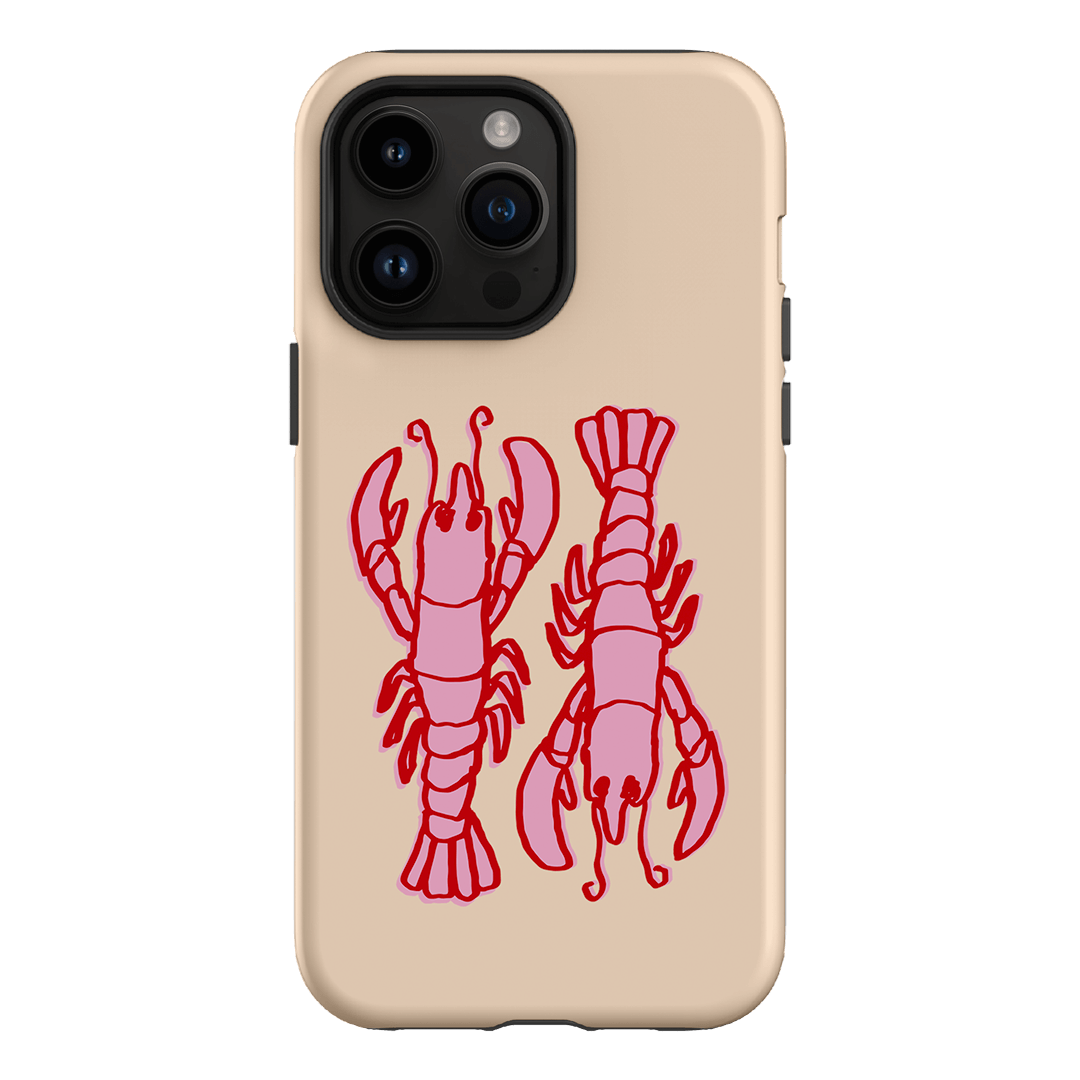 Lobster Love Peach Printed Phone Cases iPhone 14 Pro Max / Armoured by The Dairy - The Dairy