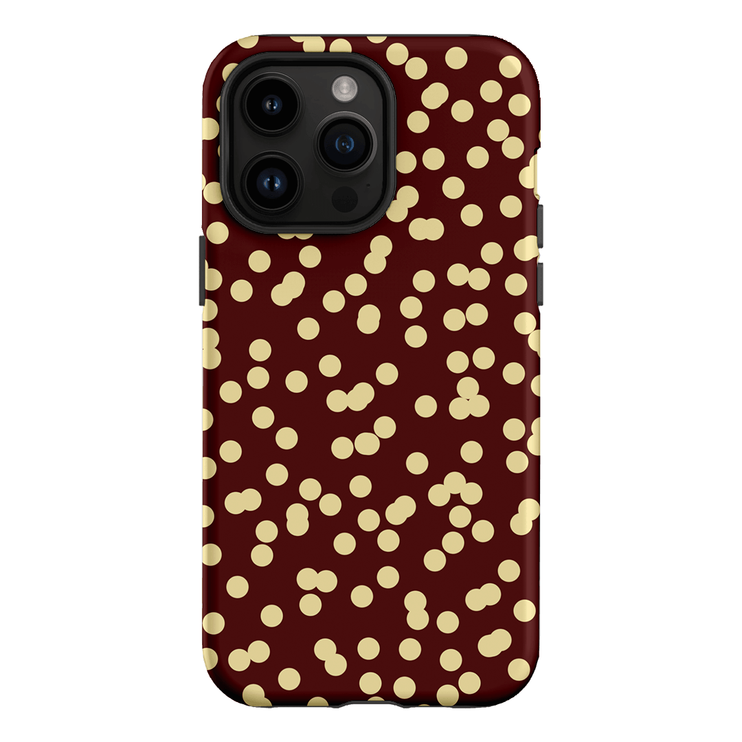 Mini Confetti Burgundy Butter Printed Phone Cases iPhone 14 Pro Max / Armoured by Veronica Tucker - The Dairy