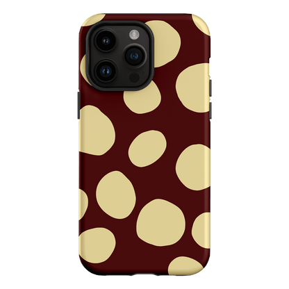 Pebbles Burgundy Butter Printed Phone Cases iPhone 14 Pro Max / Armoured by Veronica Tucker - The Dairy