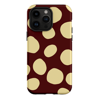 Pebbles Burgundy Butter Printed Phone Cases iPhone 14 Pro Max / Armoured by Veronica Tucker - The Dairy