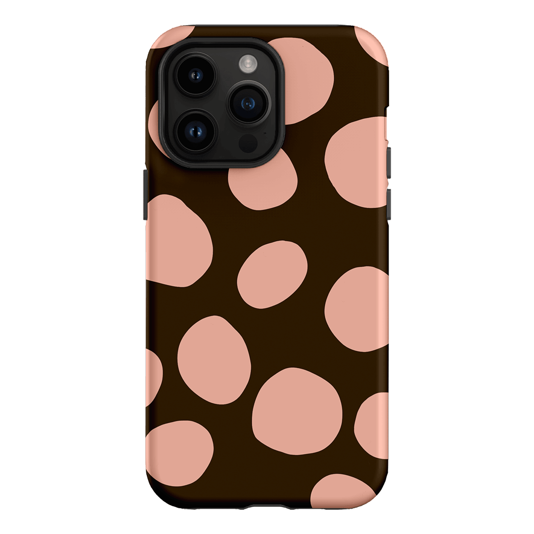 Pebbles Chocolate Pink Printed Phone Cases iPhone 14 Pro Max / Armoured by Veronica Tucker - The Dairy