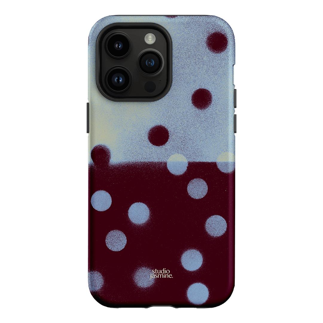 Plum Polka Dot Printed Phone Cases iPhone 14 Pro Max / Armoured by Jasmine Dowling - The Dairy