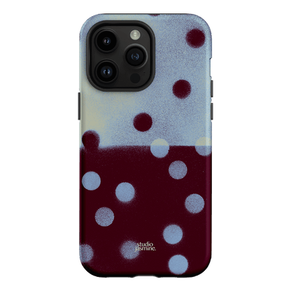 Plum Polka Dot Printed Phone Cases iPhone 14 Pro Max / Armoured by Jasmine Dowling - The Dairy