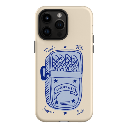 Sardine Social Blue Printed Phone Cases iPhone 14 Pro Max / Armoured by The Dairy - The Dairy