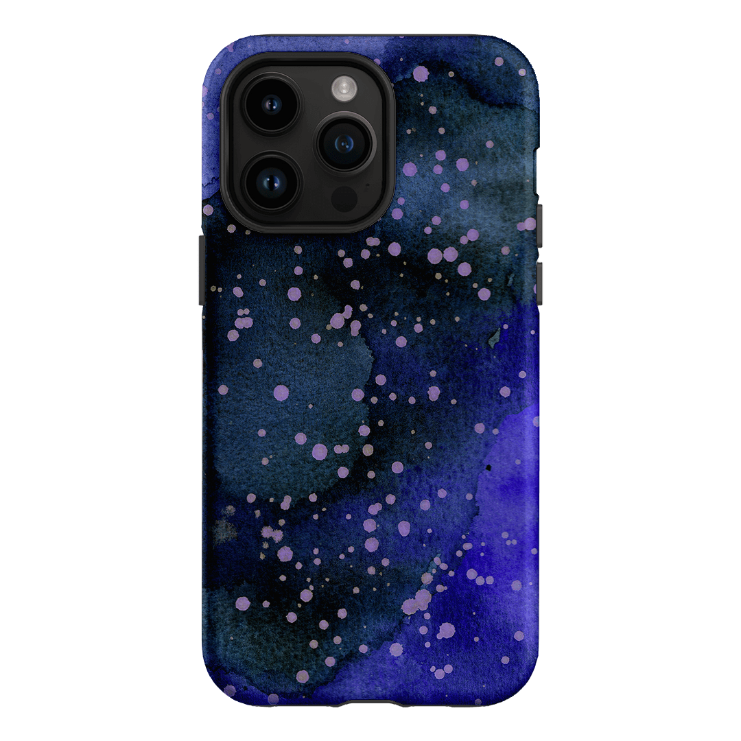 Spotty Navy Printed Phone Cases iPhone 14 Pro Max / Armoured by The Dairy - The Dairy