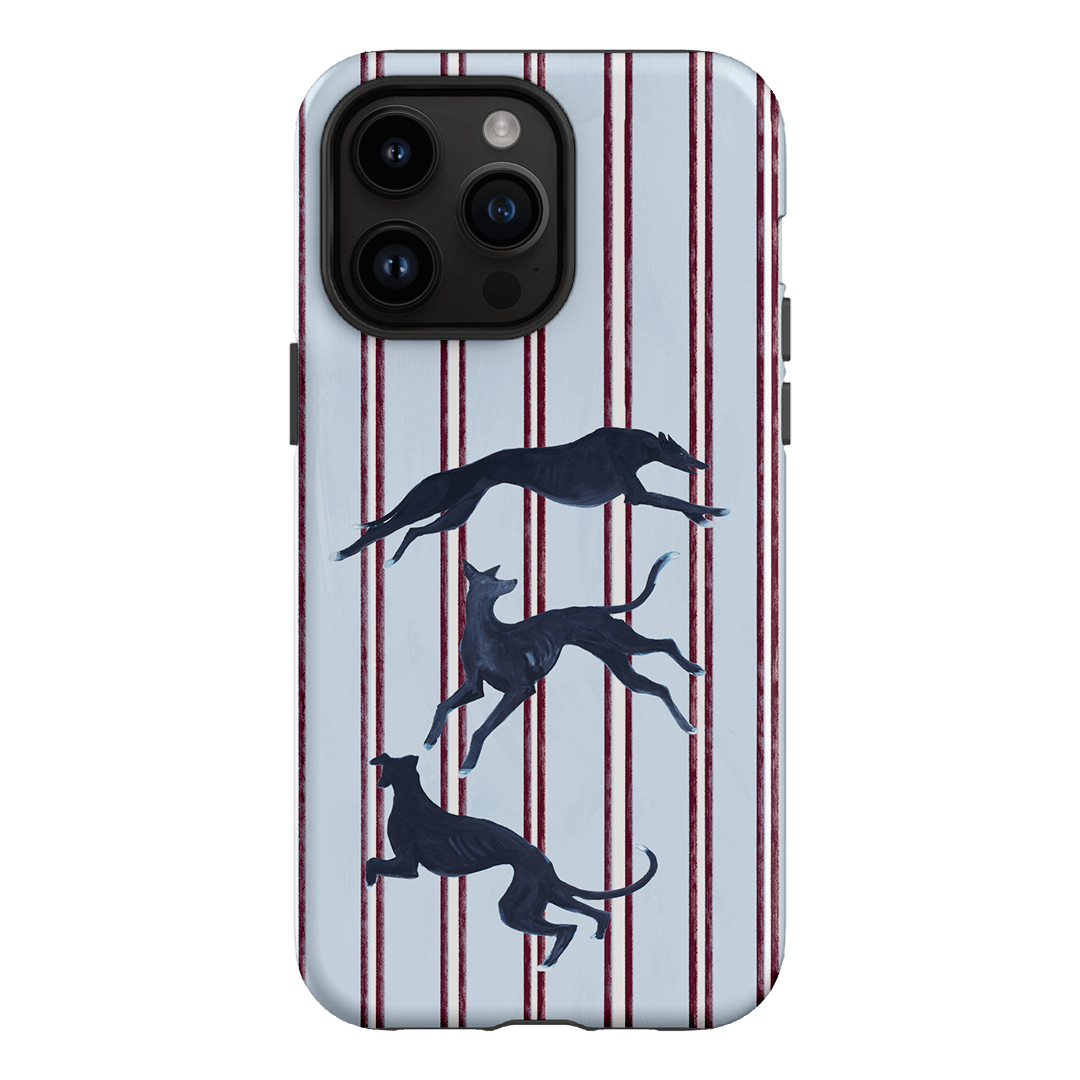 Stripey Hounds Printed Phone Cases iPhone 14 Pro Max / Armoured by Lisa Hu - The Dairy