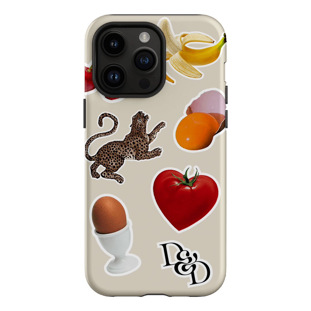 Sunday Stickers Cream Printed Phone Cases iPhone 14 Pro Max / Armoured by Desmond & Dempsey - The Dairy