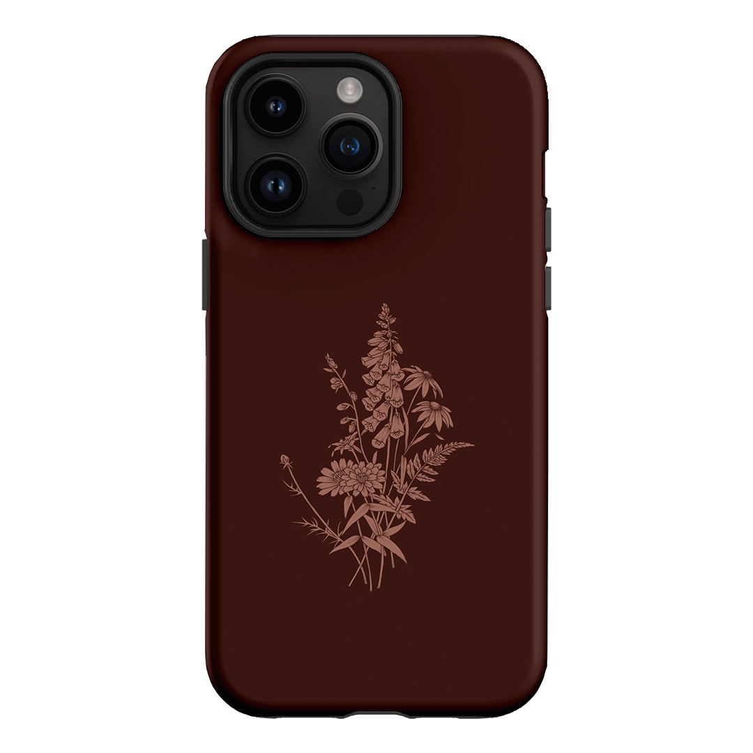 Wildflowers Mocha Printed Phone Cases iPhone 14 Pro Max / Armoured by Typoflora - The Dairy