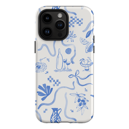 Mediterranean Wave Printed Phone Cases iPhone 14 Pro Max / Armoured by Charlie Taylor - The Dairy