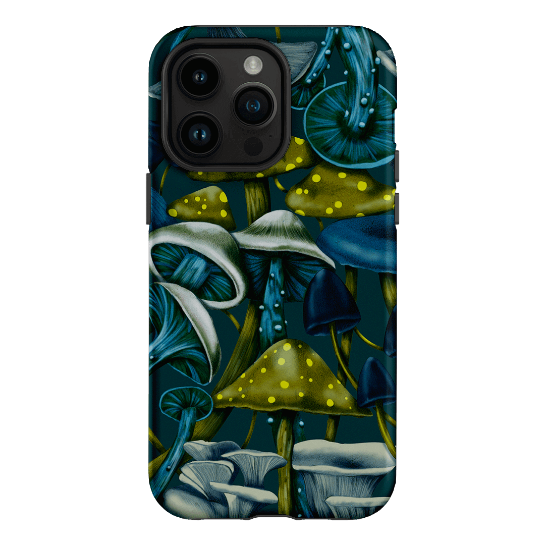 Shrooms Blue Printed Phone Cases iPhone 14 Pro Max / Armoured by Kelly Thompson - The Dairy