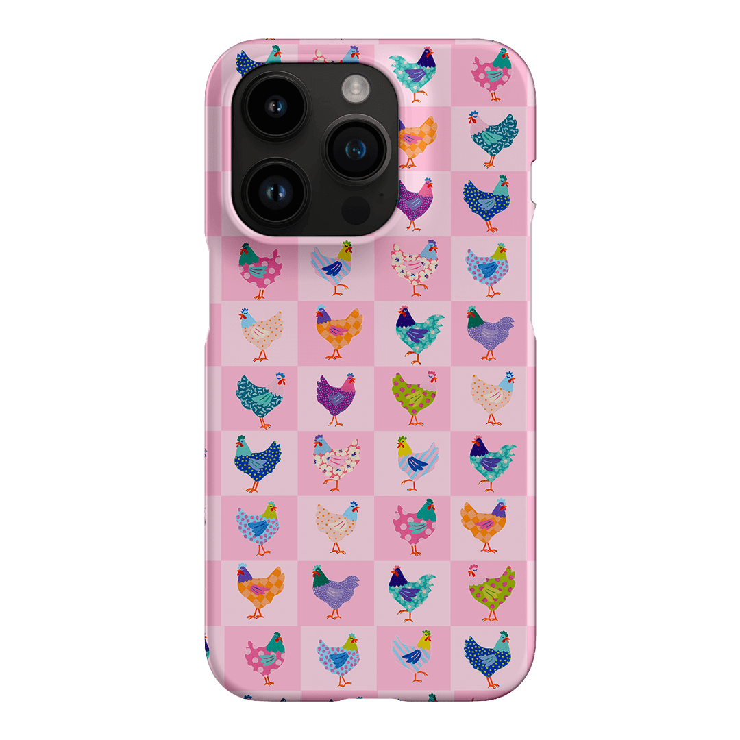 Checkered Chickens Printed Phone Cases iPhone 14 Pro / Snap by Kayla Henley - The Dairy