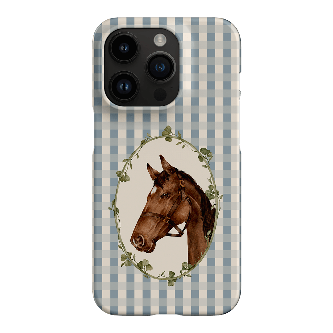 Gingham Horse Printed Phone Cases iPhone 14 Pro / Snap by Kasiags Art - The Dairy