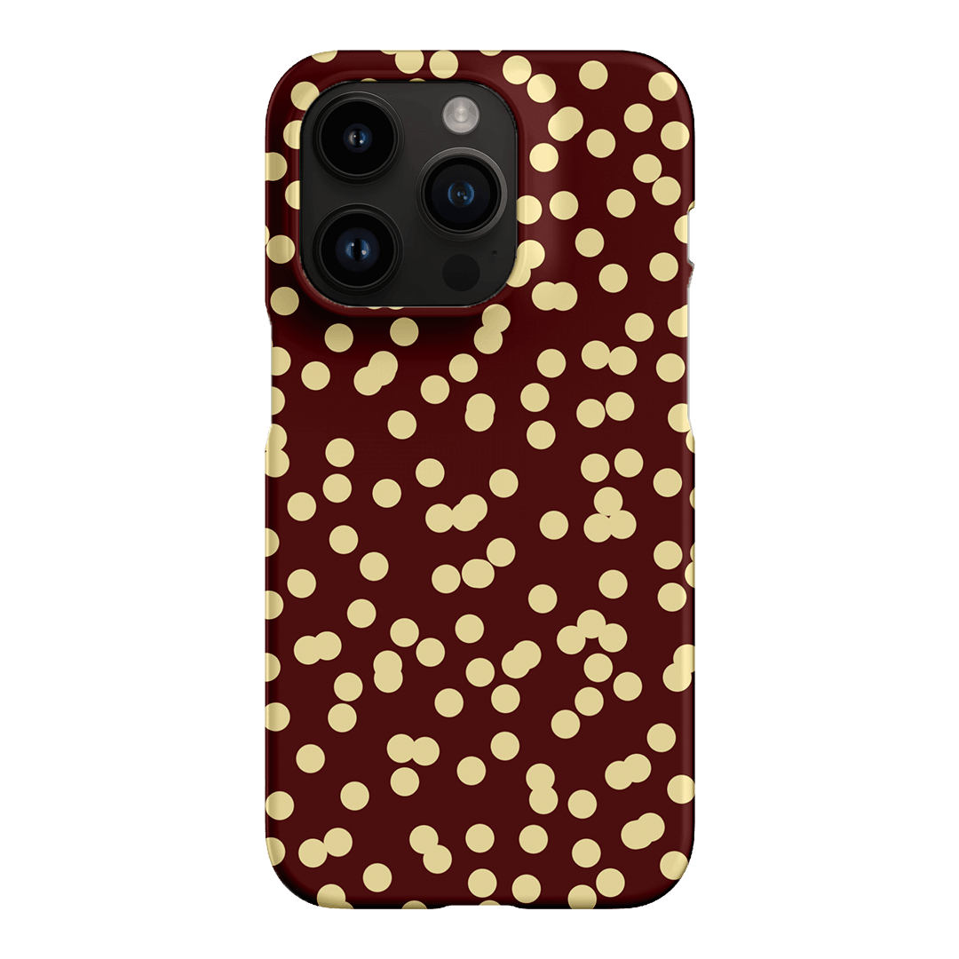 Mini Confetti Burgundy Butter Printed Phone Cases iPhone 14 Pro / Snap by Veronica Tucker - The Dairy