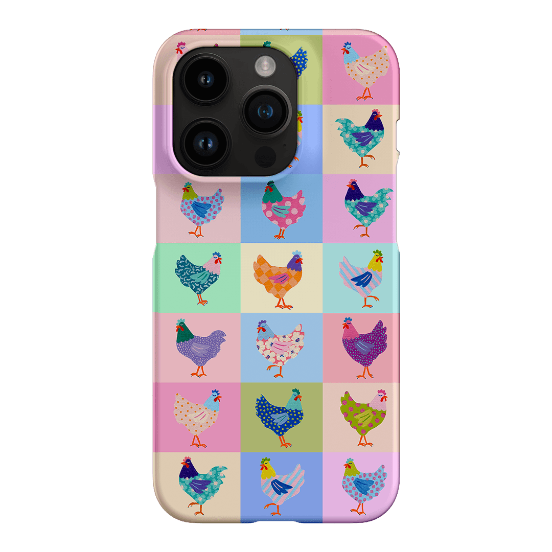 Pastel Chickens Printed Phone Cases iPhone 14 Pro / Snap by Kayla Henley - The Dairy