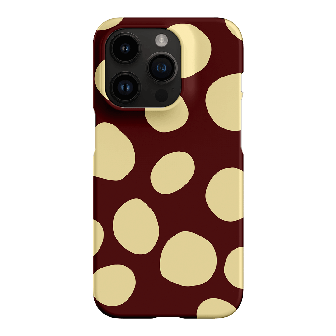 Pebbles Burgundy Butter Printed Phone Cases iPhone 14 Pro / Snap by Veronica Tucker - The Dairy
