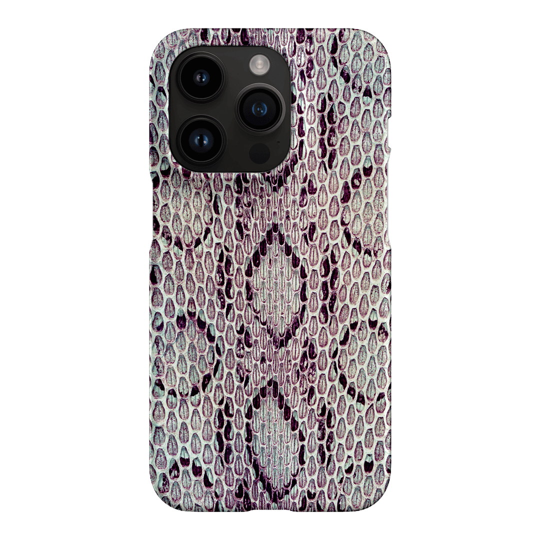 Plum Python Printed Phone Cases iPhone 14 Pro / Snap by The Dairy - The Dairy