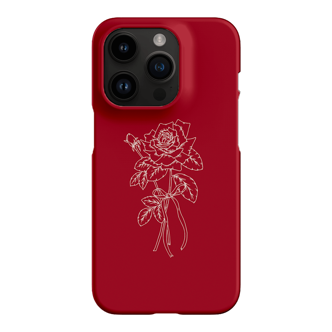 Red Rose Printed Phone Cases iPhone 14 Pro / Snap by Typoflora - The Dairy