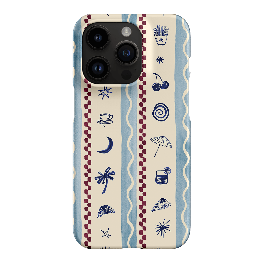 Summer Snacks Blue Printed Phone Cases iPhone 14 Pro / Snap by Charlie Taylor - The Dairy