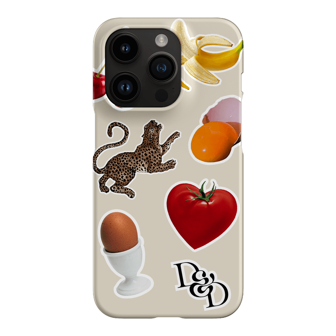 Sunday Stickers Cream Printed Phone Cases iPhone 14 Pro / Snap by Desmond & Dempsey - The Dairy