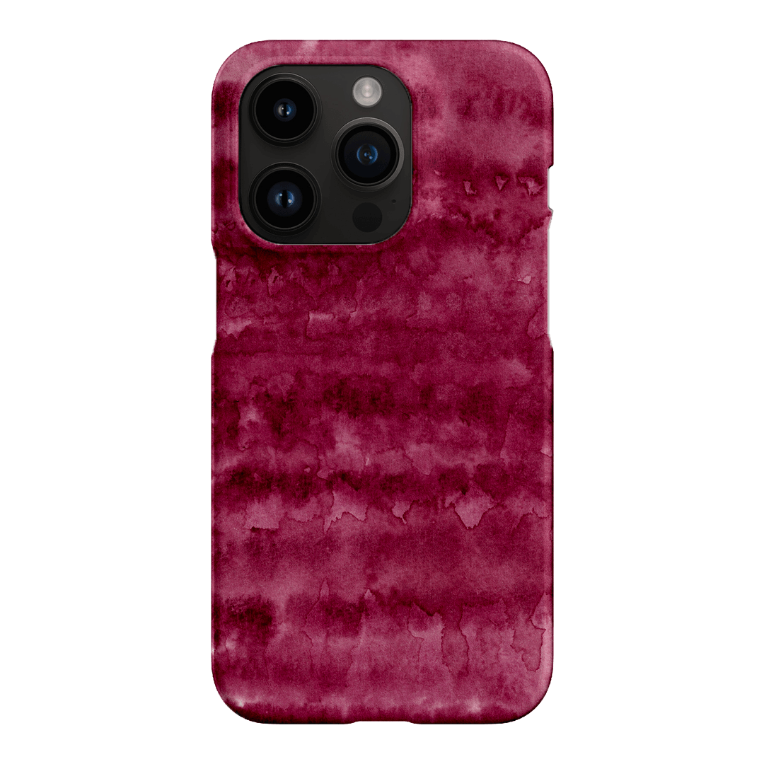 Watercolour Stripes Burgundy Printed Phone Cases iPhone 14 Pro / Snap by The Dairy - The Dairy