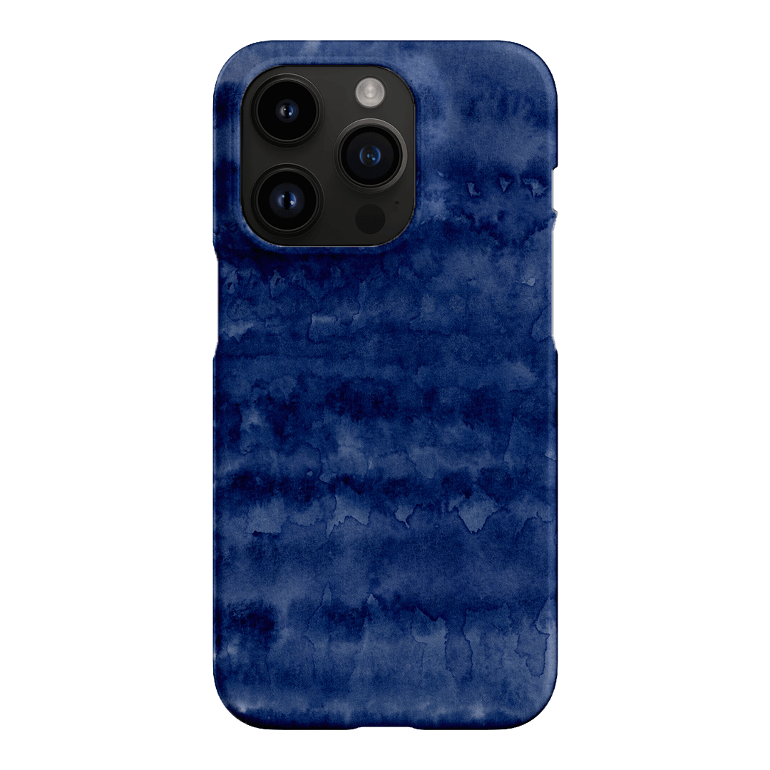 Watercolour Stripes Navy Printed Phone Cases iPhone 14 Pro / Snap by The Dairy - The Dairy