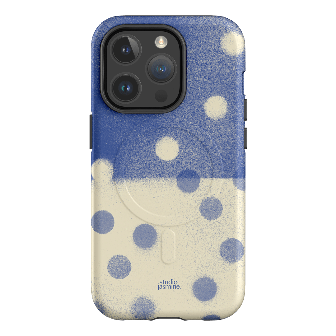 Bleu Polka Dot Printed Phone Cases iPhone 14 Pro / Armoured MagSafe by Jasmine Dowling - The Dairy