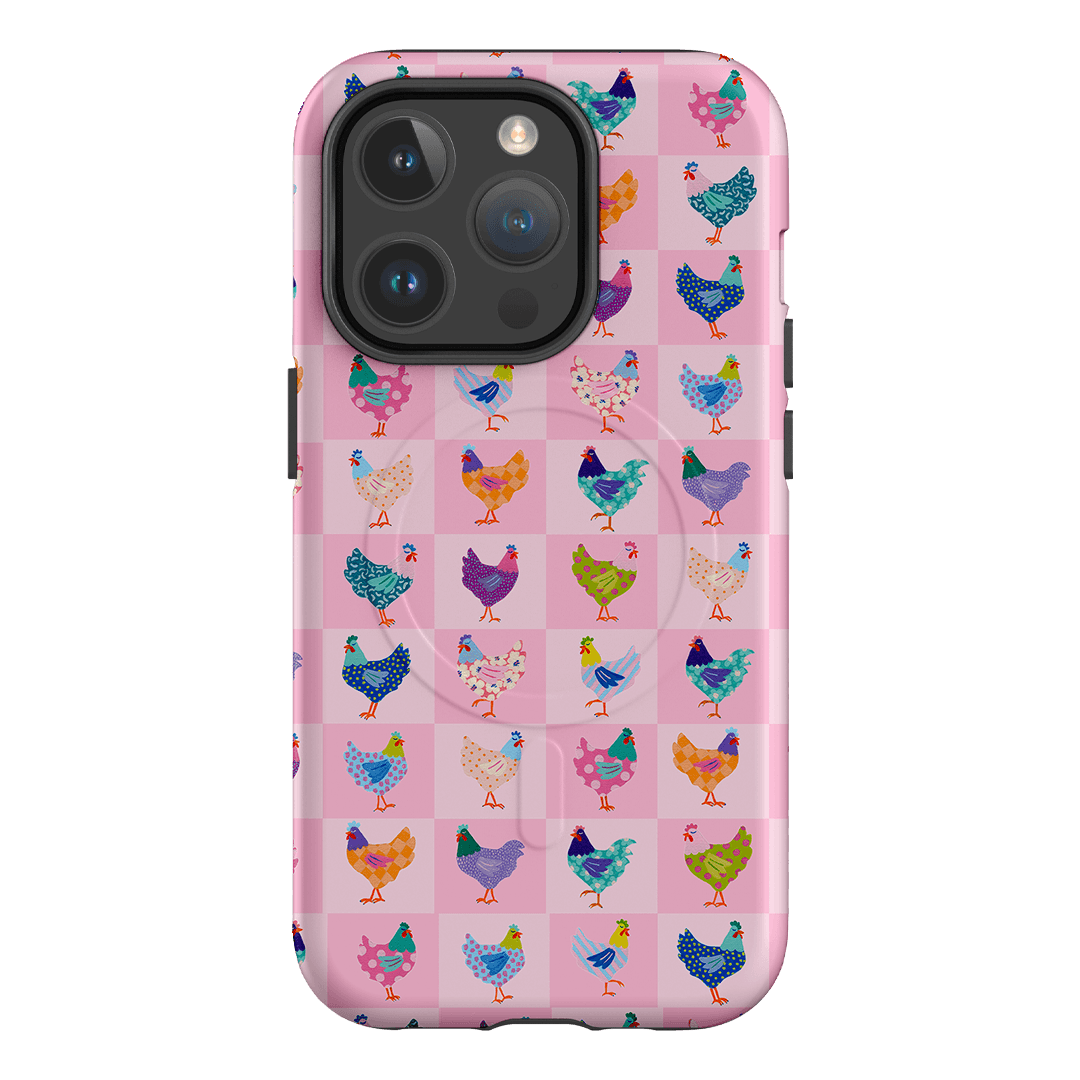 Checkered Chickens Printed Phone Cases iPhone 14 Pro / Armoured MagSafe by Kayla Henley - The Dairy