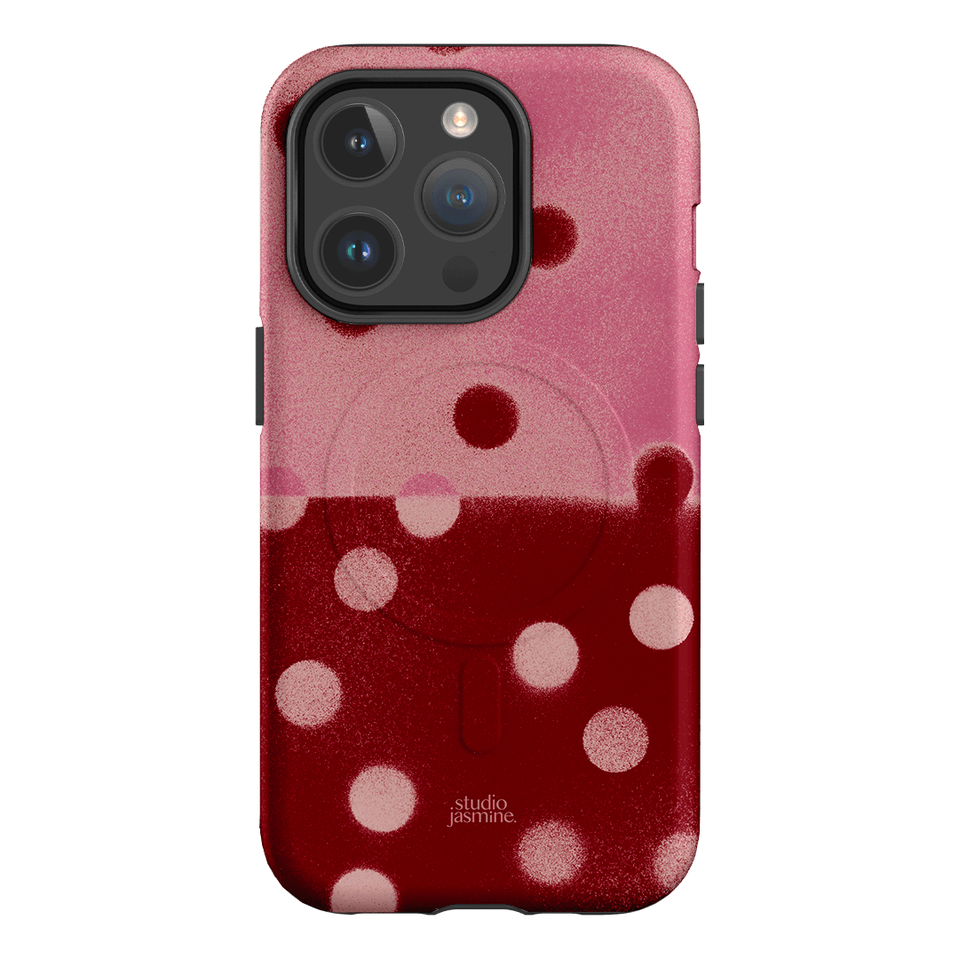 Cherry Polka Dot Printed Phone Cases iPhone 14 Pro / Armoured MagSafe by Jasmine Dowling - The Dairy