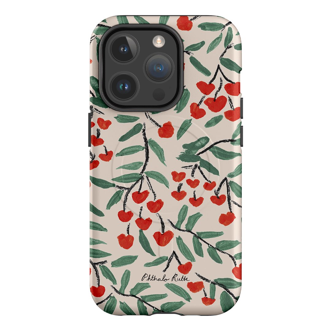 Cherry Love Printed Phone Cases iPhone 14 Pro / Armoured MagSafe by Phthalo Ruth - The Dairy