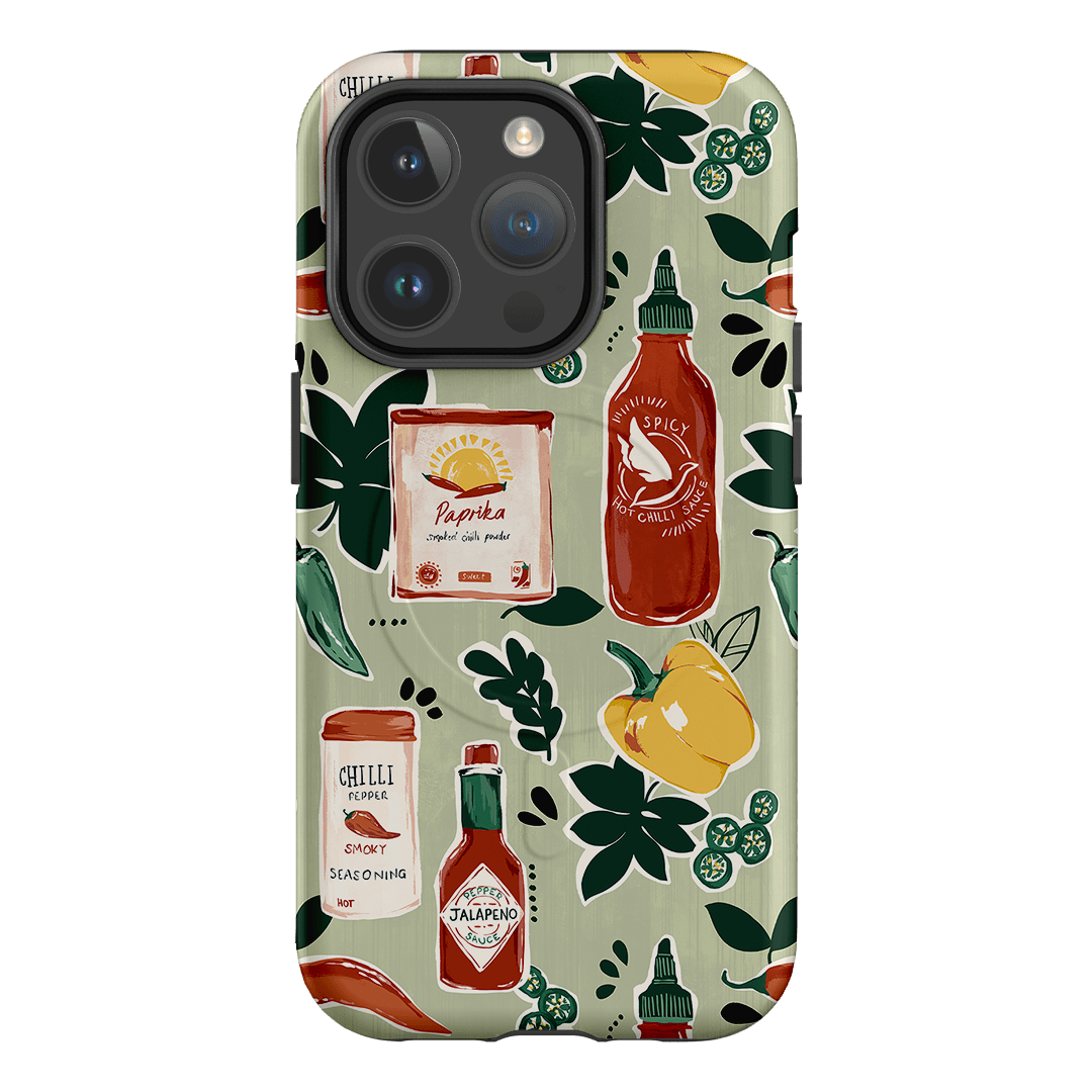 Chilli Pepper Printed Phone Cases iPhone 14 Pro / Armoured MagSafe by Charlie Taylor - The Dairy