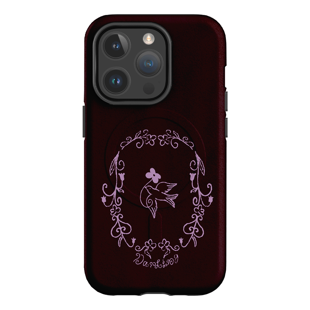 Darling Burgundy Printed Phone Cases by The Dairy - The Dairy