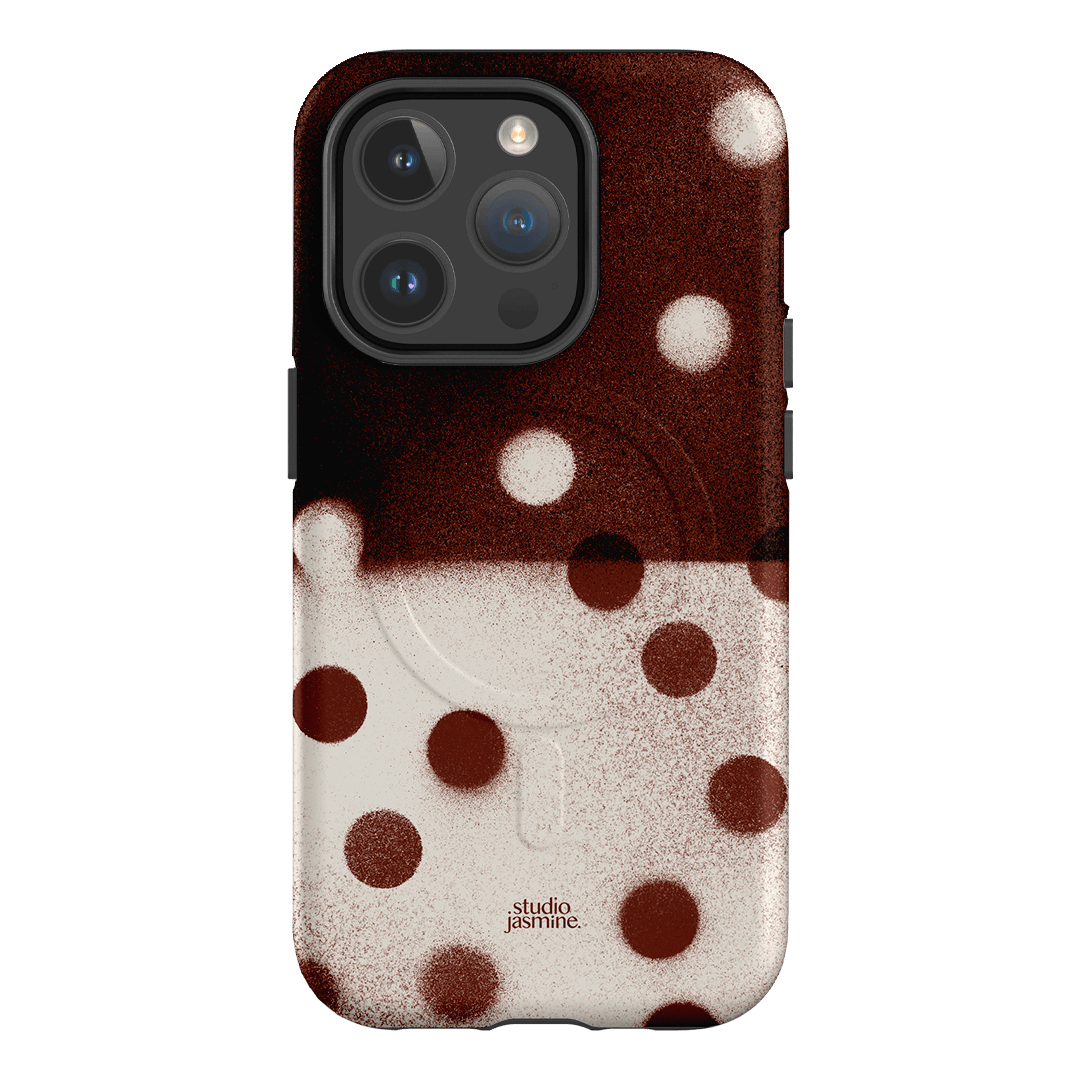 Espresso Polka Dot Printed Phone Cases iPhone 14 Pro / Armoured MagSafe by Jasmine Dowling - The Dairy