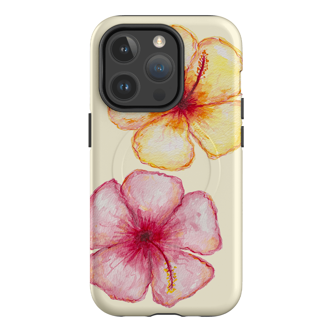 Hibiscus Flower Yellow Printed Phone Cases iPhone 14 Pro / Armoured MagSafe by BG. Studio - The Dairy