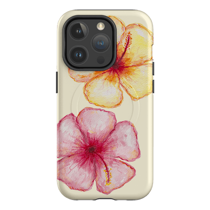 Hibiscus Flower Yellow Printed Phone Cases iPhone 14 Pro / Armoured MagSafe by BG. Studio - The Dairy