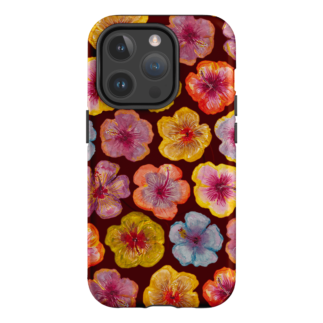 Hibiscus Holiday Rouge Printed Phone Cases iPhone 14 Pro / Armoured MagSafe by BG. Studio - The Dairy