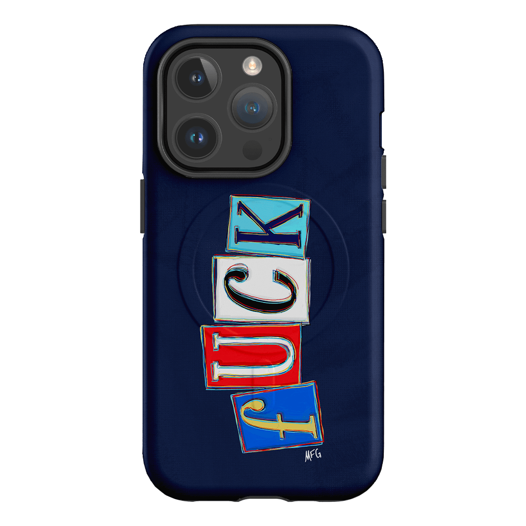 Lil Fcks Blue Printed Phone Cases iPhone 14 Pro / Armoured MagSafe by Margarbs Art - The Dairy