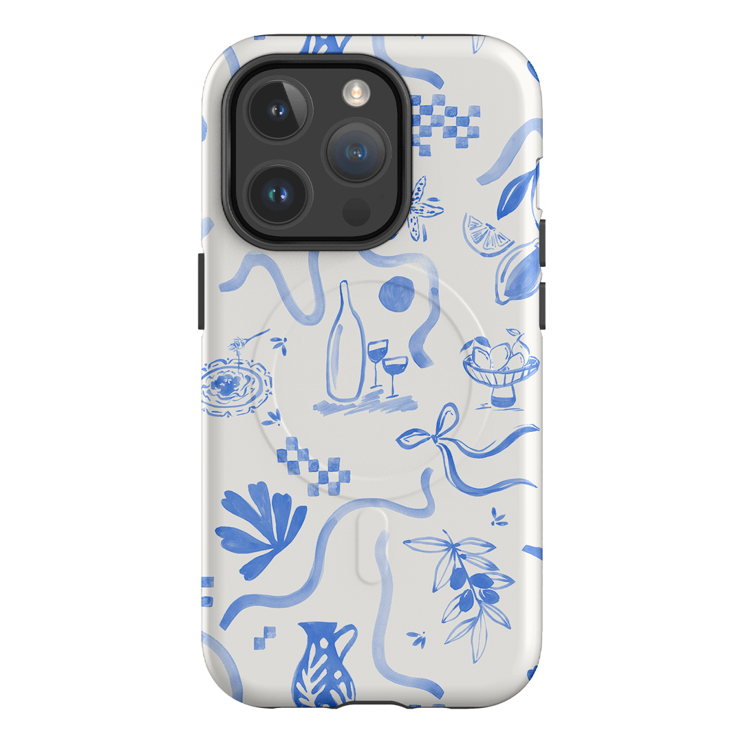 Mediterranean Wave Printed Phone Cases iPhone 14 Pro / Armoured MagSafe by Charlie Taylor - The Dairy