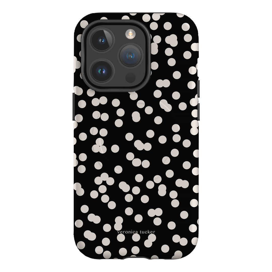 Mini Confetti Noir Printed Phone Cases iPhone 14 Pro / Armoured MagSafe by Veronica Tucker - The Dairy