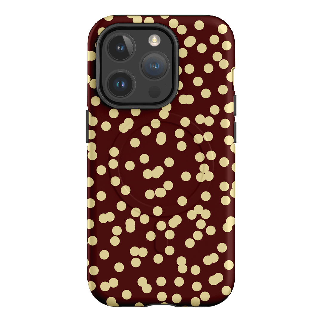 Mini Confetti Burgundy Butter Printed Phone Cases iPhone 14 Pro / Armoured MagSafe by Veronica Tucker - The Dairy