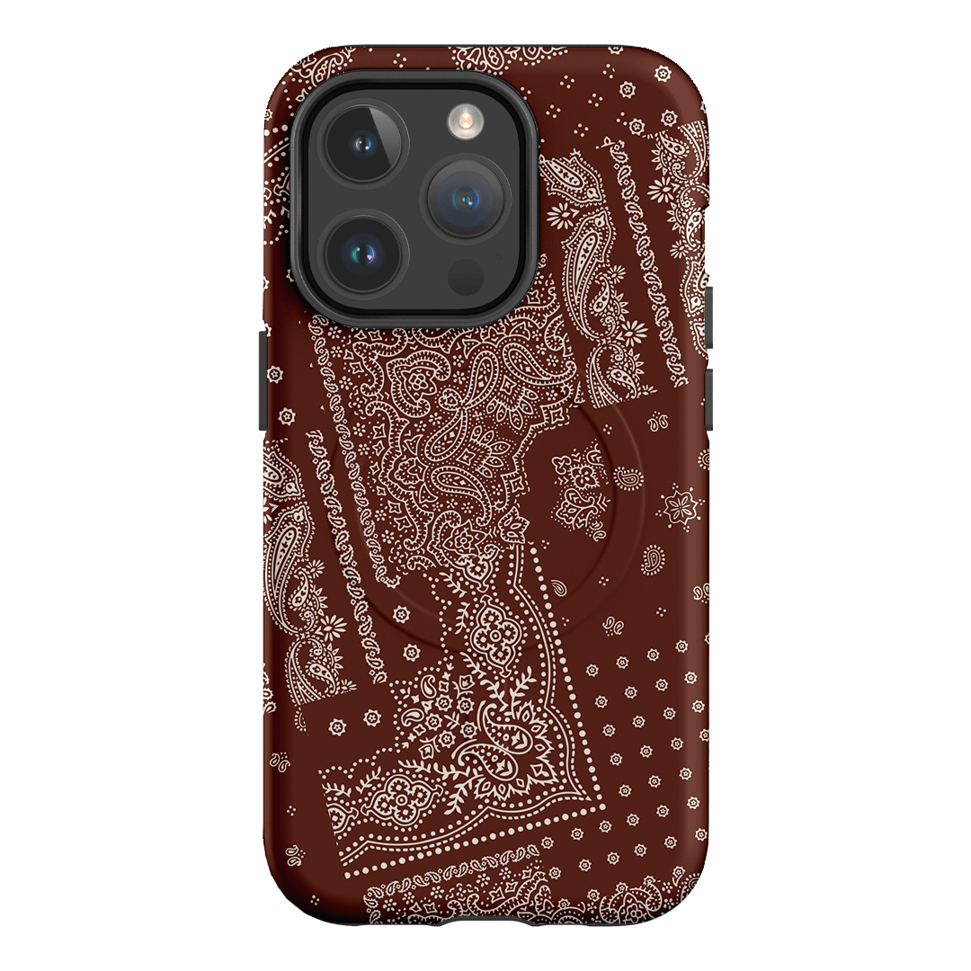 Paisley Cinnamon Printed Phone Cases iPhone 14 Pro / Armoured MagSafe by The Dairy - The Dairy