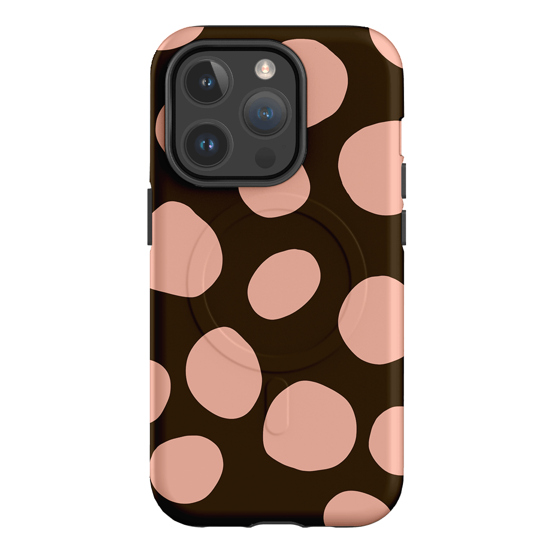 Pebbles Chocolate Pink Printed Phone Cases iPhone 14 Pro / Armoured MagSafe by Veronica Tucker - The Dairy