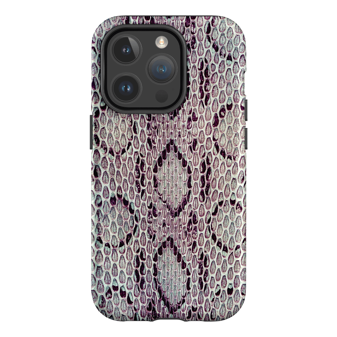 Plum Python Printed Phone Cases iPhone 14 Pro / Armoured MagSafe by The Dairy - The Dairy