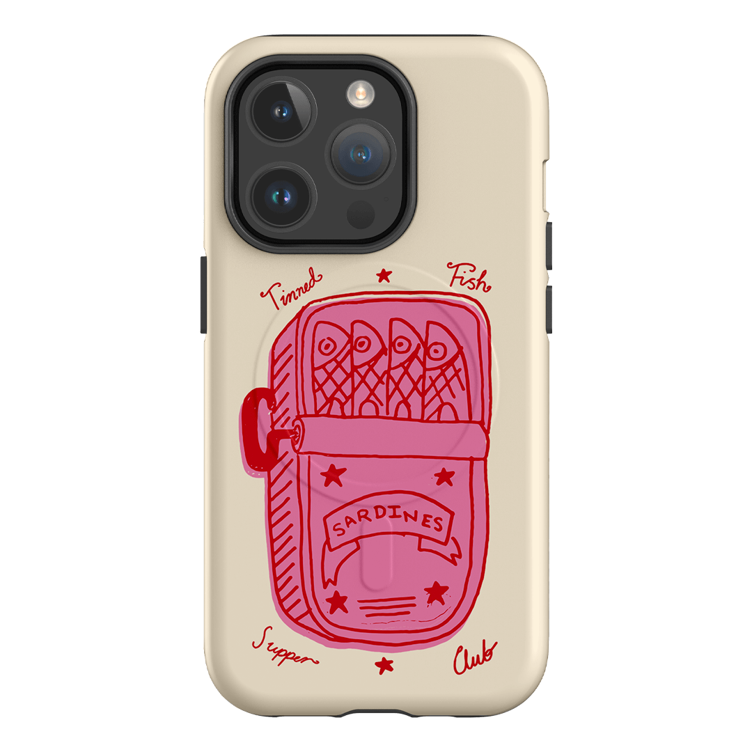 Sardine Social Red Printed Phone Cases iPhone 14 Pro / Armoured MagSafe by The Dairy - The Dairy