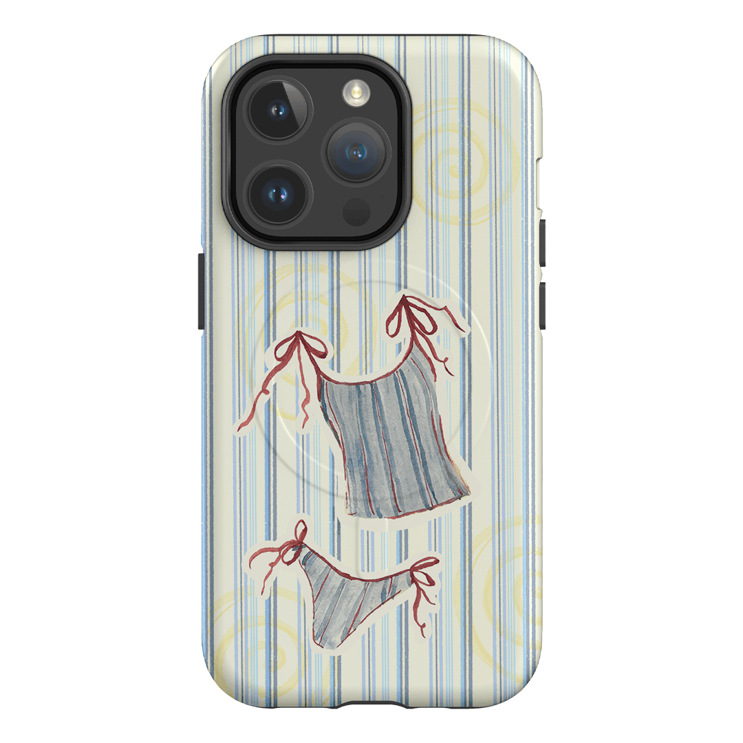 Stripe Tankini Printed Phone Cases iPhone 14 Pro / Armoured MagSafe by Kayla Carr - The Dairy